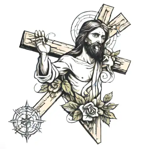 Angles Jesus A Cross Weed Figure