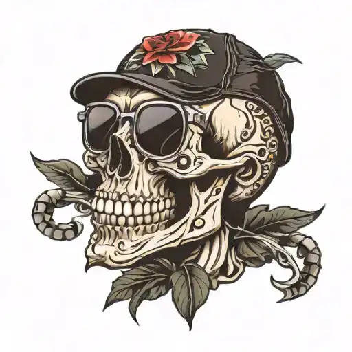 Skull Wearing Two Savage Sunglasses