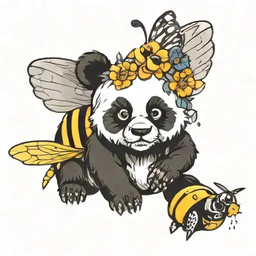Panda Bumblebee Cute