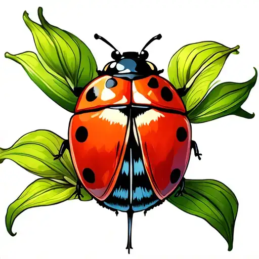 Lady Bug On A Tiger Lilly