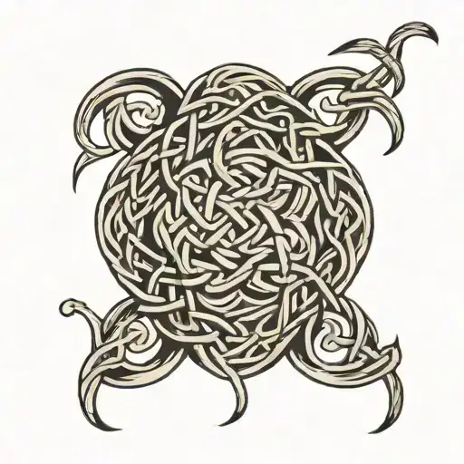 Celtic Knot Around A Staffordshire Knot Intertwined