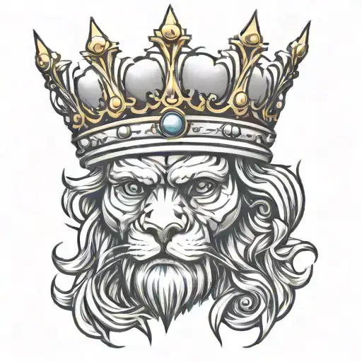 King With Crown Line Art