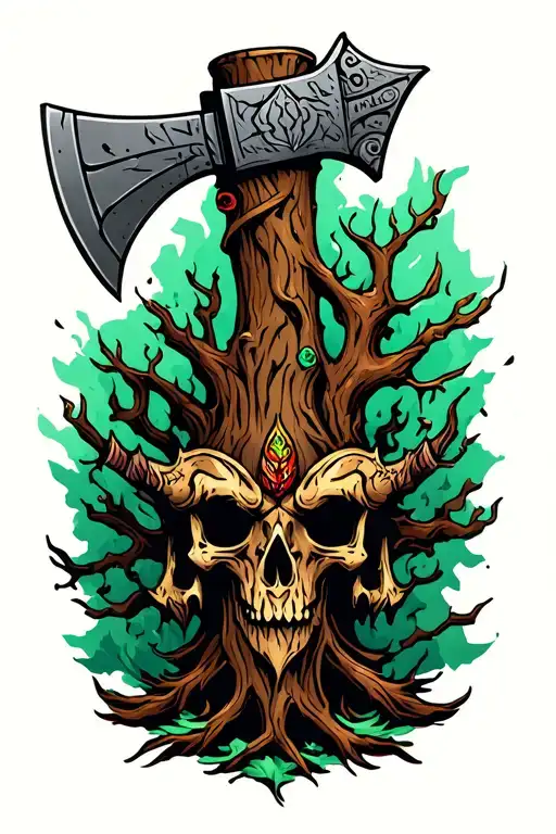 Poison Tree With A Viking Axe Inspired