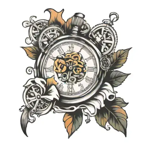 Broken Stop Watch With Time