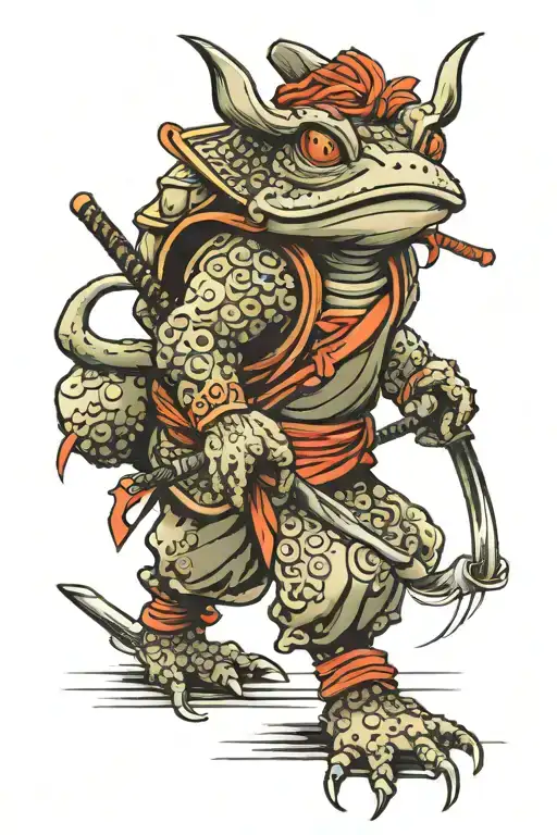 Samurai Toad Design