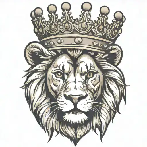 Lion Wearing A Crown