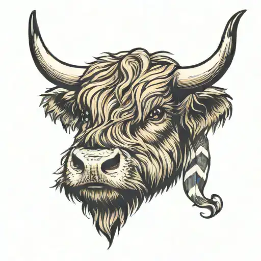 Scottish Highland Cow Head