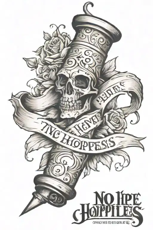 No Hope For The Hopeless Quote On A Scroll Wrapped