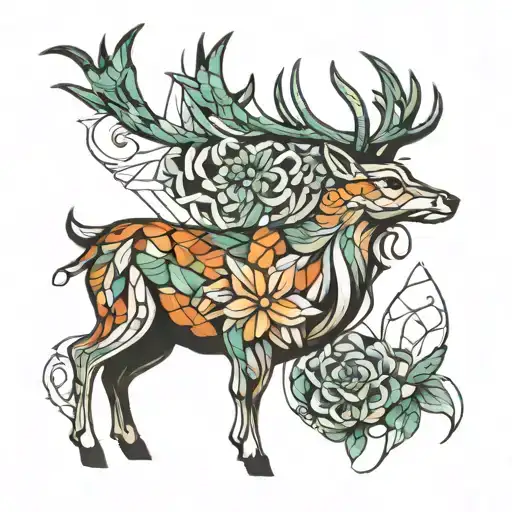 Irish Deer Geometric