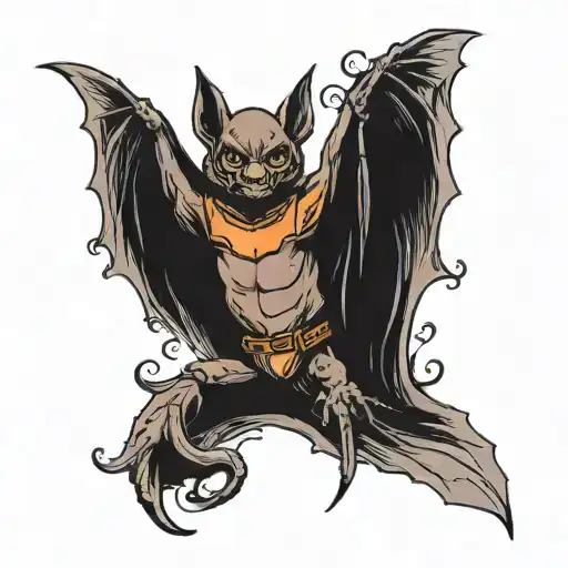 Bat Hand Tattoo Coverup