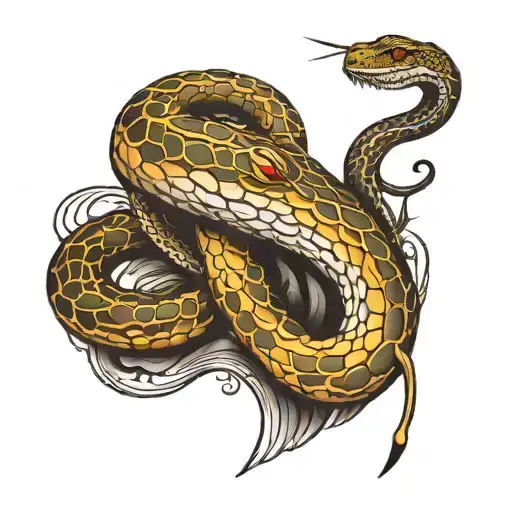 Snake On Neck Next To Ear