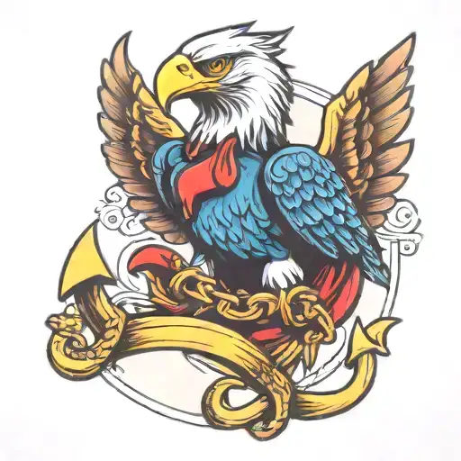 Eagle Holding An Anchor