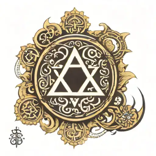 Alpha Omega With Hindu Symbol Om In Hindu