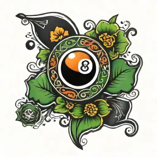 8 Ball Irish Flag Floral