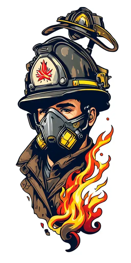 Firefighter Head With Mask