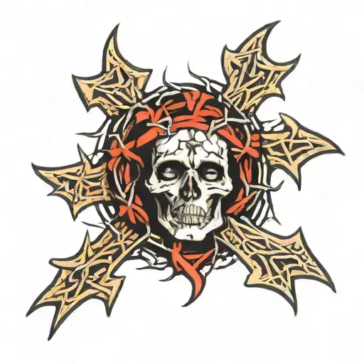 Crown Of Thorns With Cross Embedded Inside