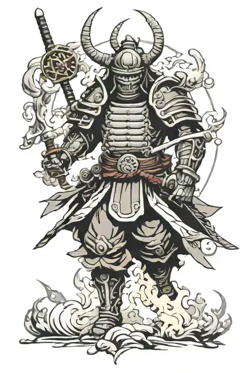 Smokey Dark Samurai Warrior