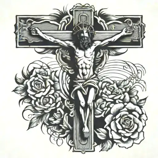 Cross With Crucified Jesus