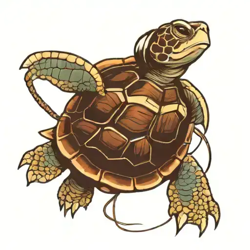 Mahori Turtle Wearing Headphones