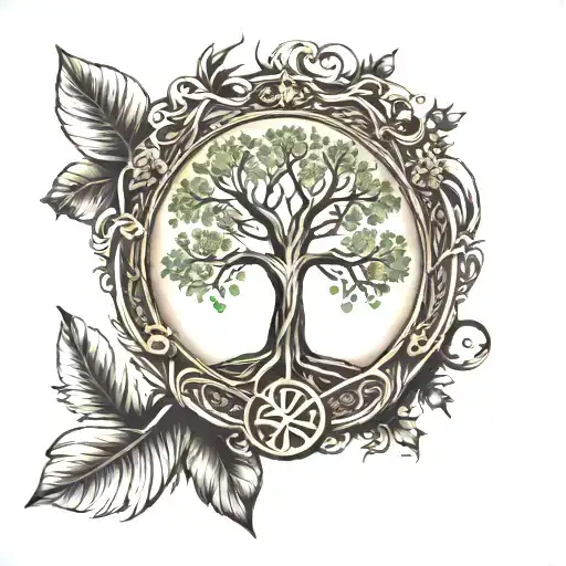 Tree Of Life With Parents Finger Print