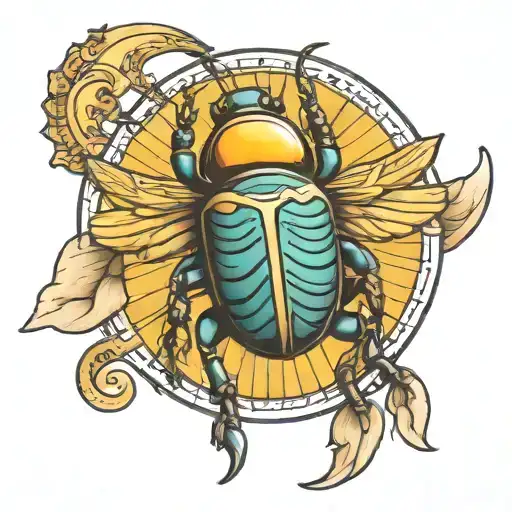 Scarab Holding The Sun