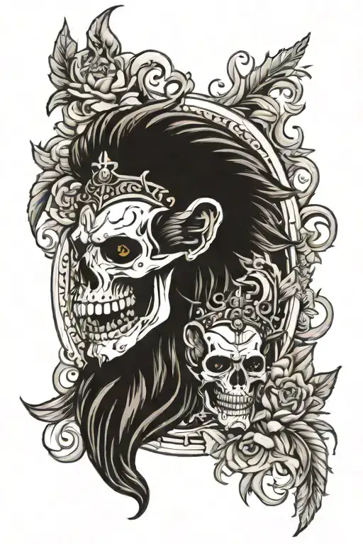 Skull And Lion Surrounded