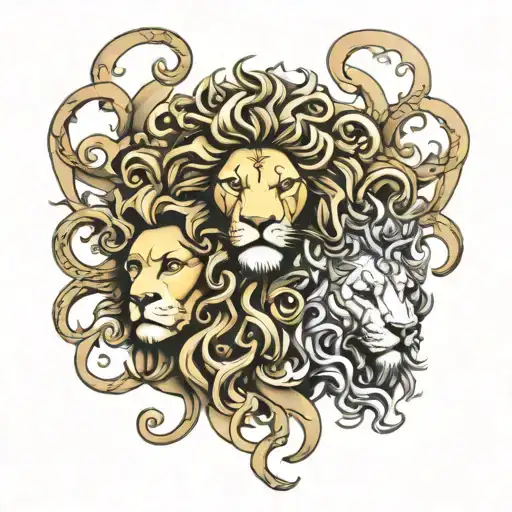 Medusa And Lion Face