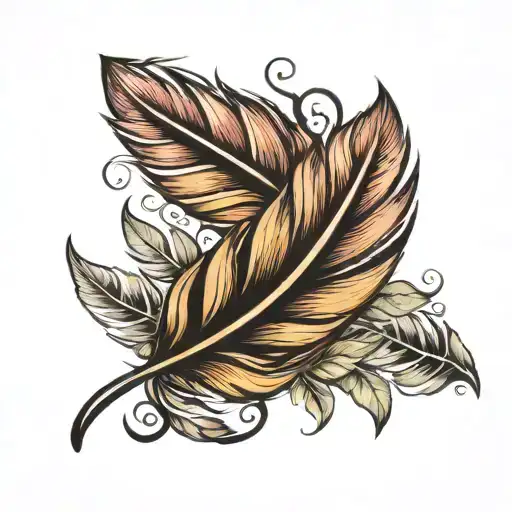 Feather With Detailed Leaves