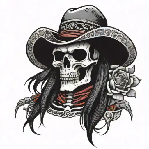 Traditional Skeleton Wearing Bandana