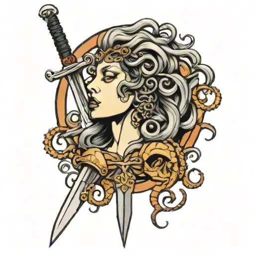Medusa And Sword