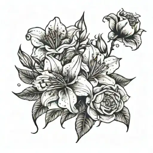 Rose Lily Cosmos Birth Flower