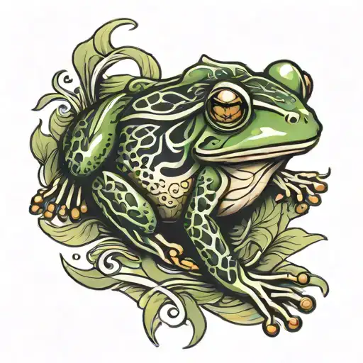 Frog Stylized Top View