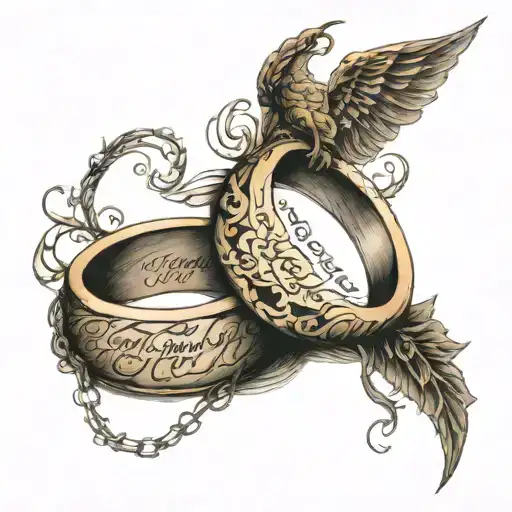 The Phrase Thats Wrote On The Unique Ring In Lord Of The Ring Around The Neck