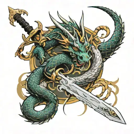 Sword And Dragon Wrapped