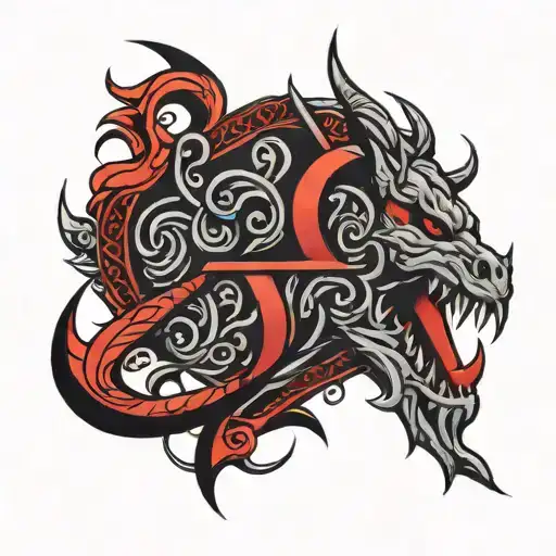 Black And Red Valkryie Symbol