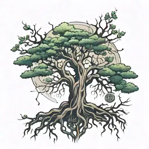 Fantasy Cedar Tree Of Life And Death
