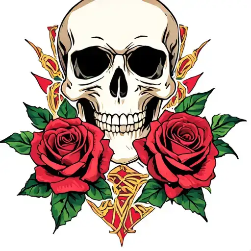 Skull And Roses