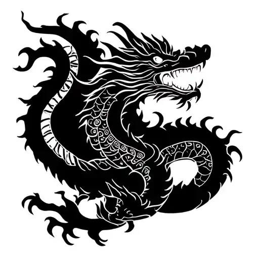 Dragon Representing Balance Of Life
