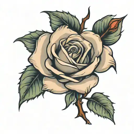 A Singular Rose With The Words Happy Happy Happy Instead Of A Stem