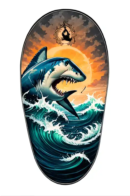 Ocean Shark Surrounded