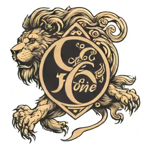 Infinite Lion Letter C And E Date Spiritual Phrase