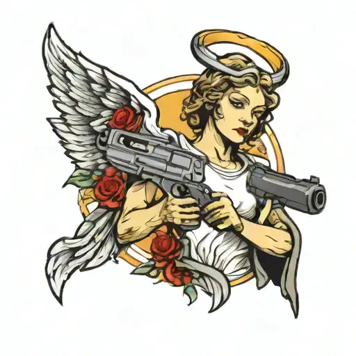 Angel With Gun In Hand