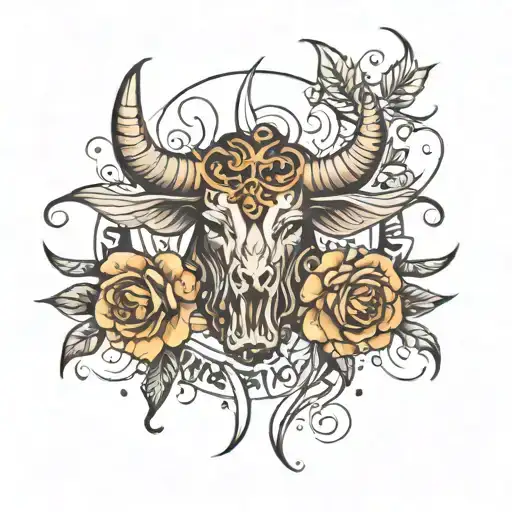 A Single Tattoo That Represents The Astrological Sign Gemini Taurus And Virgo