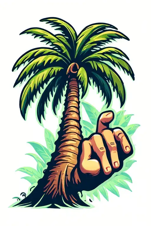 Palm Tree With Hang Loose Sign