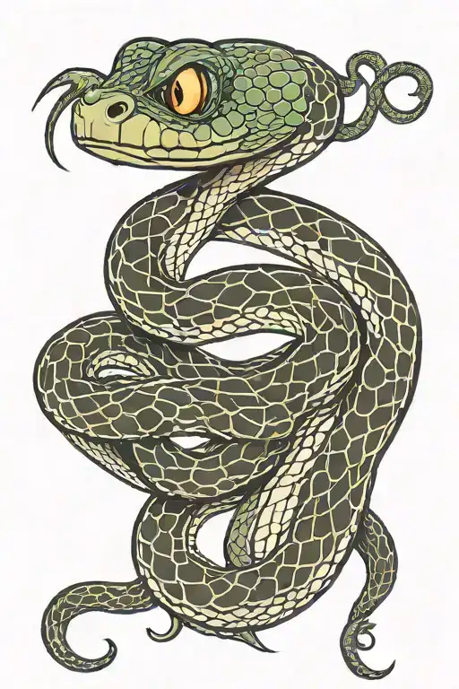 Snake With Eyes Growing On Its Back