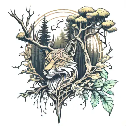 Cover Tattoo Design Forest