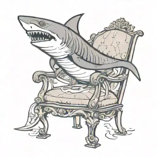 Shark Sitting In A Chair