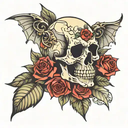 Skull And Roses Patchwork