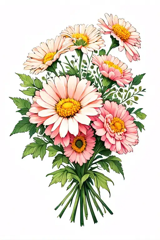 Carnation Aster Daisy Bouquet