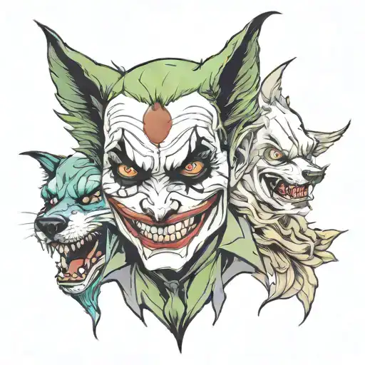 Joker And Wolf Face
